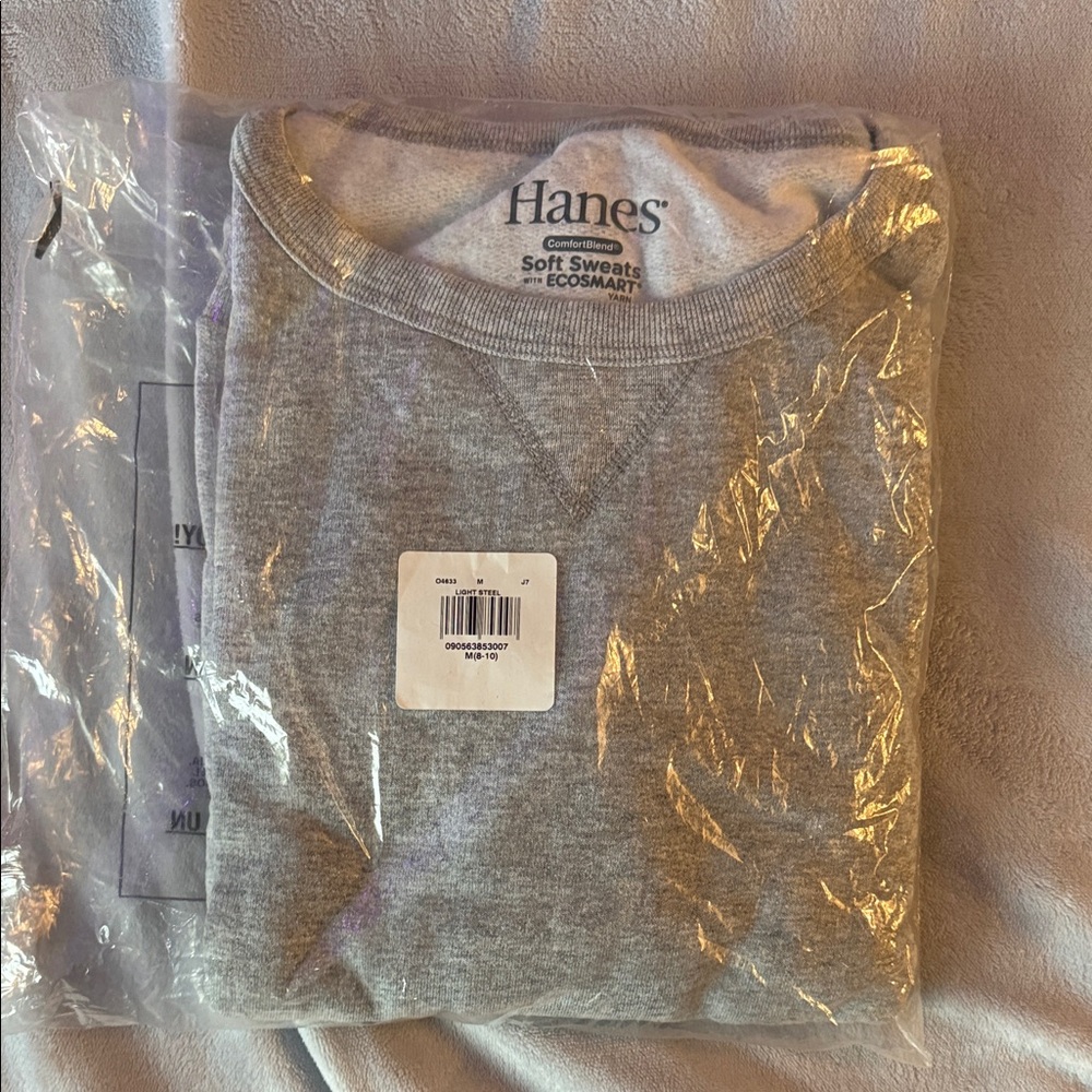 Hanes Kids Light Gray Sweatshirt (8-10)